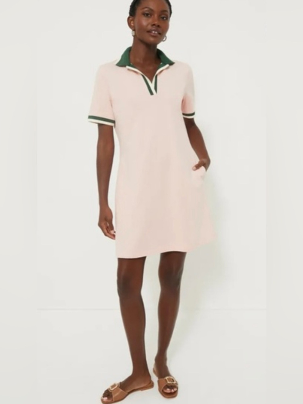 Tuckernuck Hutton Polo Dress Pink Green Golf Sporty Size XL